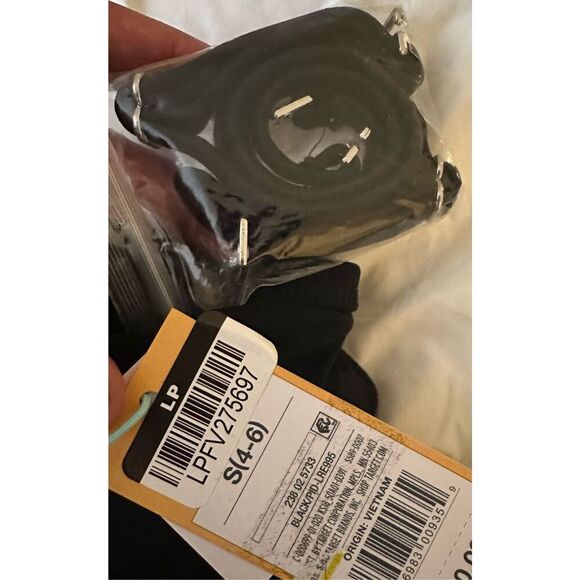 Kona Sol Black Cross Front Strapless Swimsuit Size Small New - Picture 4 of 4